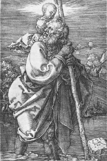 Albrecht Durer St Christopher Facing to the Left oil painting picture